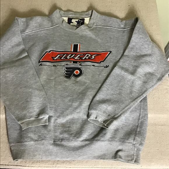 Starters Flyers Vtg Embroidered Team Sweatshirt Some Flaws (No Sz tag, stains) - Picture 3 of 14